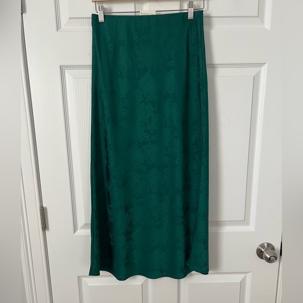 Wayf Teal Floral Skirt